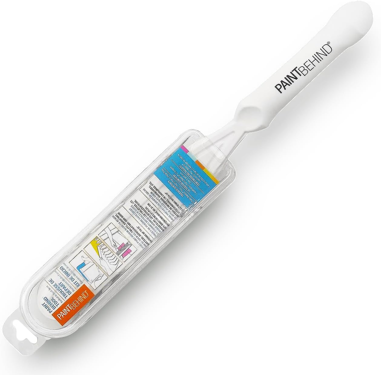 PAINT BEHIND -16 in L x 12 in W x 19 in H - Nylon Tool - Easily Hard to Reach Areas, Flat Paint Brush, Toilet Wall Painting Supplies for Home Improvement Paint Kit