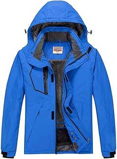 WULFUL Men's Waterproof Ski Jacket Warm Winter Snow Coat Mountain Windbreaker