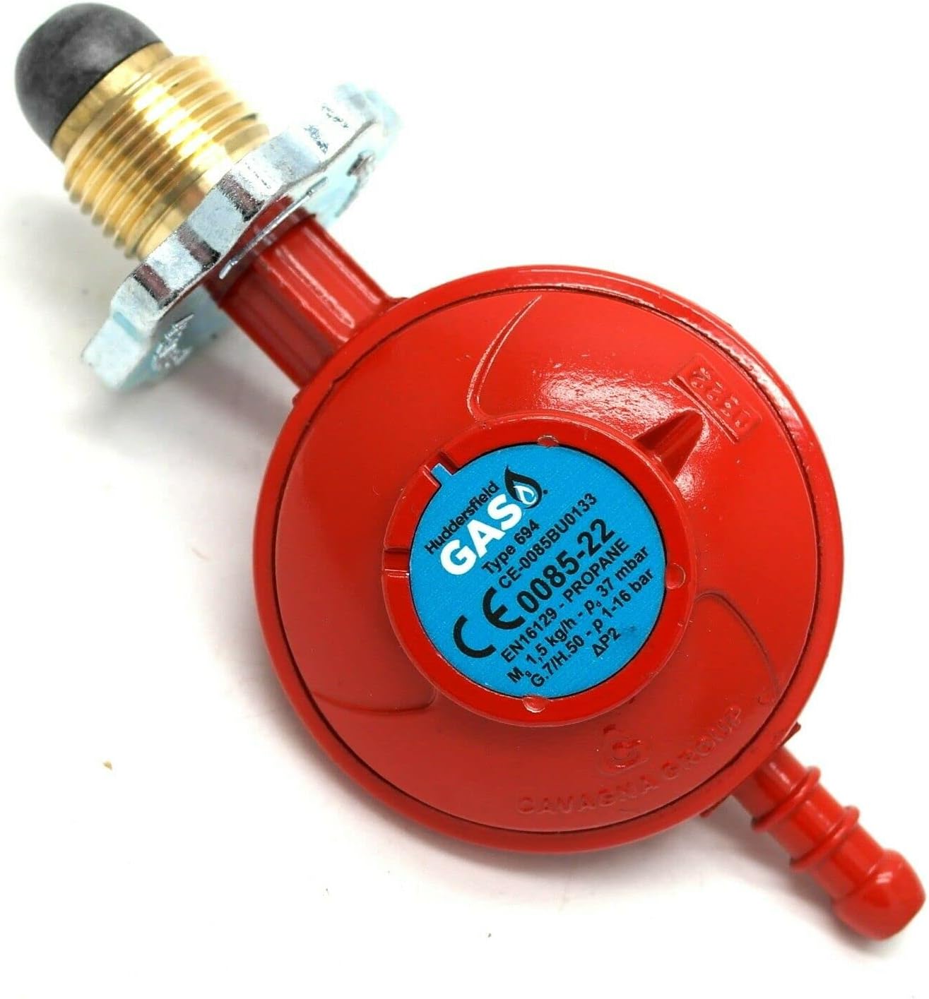 Huddersfield Gas Branded Handwheel Propane Gas Regulator 37Mbar 1.5Kgh Fits Calor & Flogas