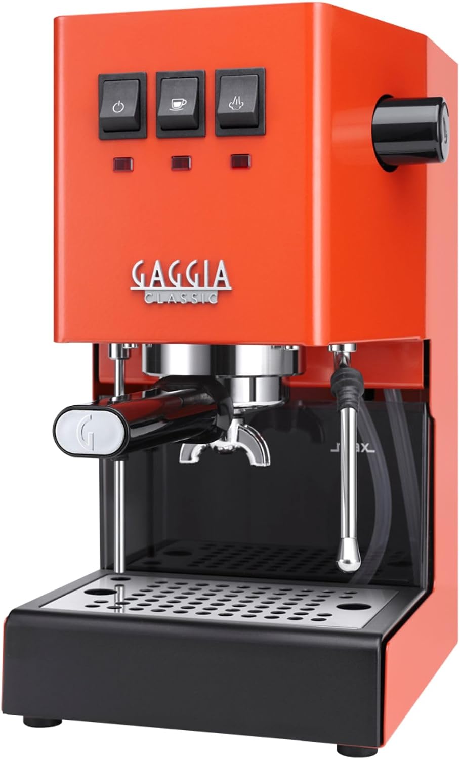 Gaggia Classic E24 Evo Pro Manual Espresso Coffee Machine Maker with Brass Boiler & Solenoid Valve - Lobster Red