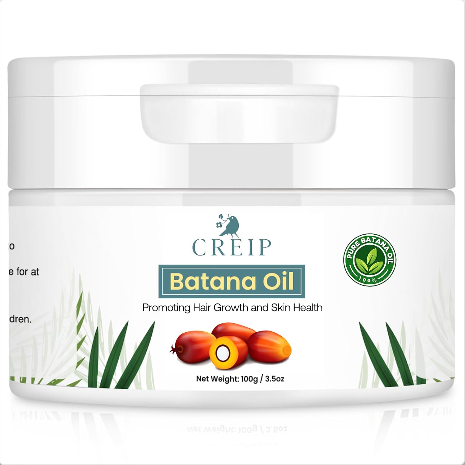 Veganic Batana Oil for Hair Growth: 100% Natural Batana Oil from Honduras (Pearl White)