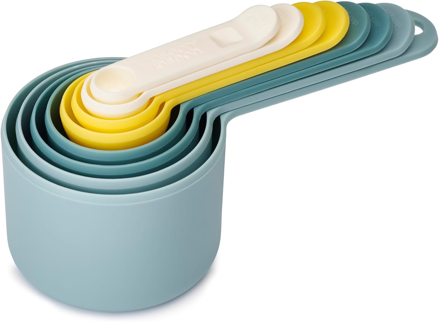 Joseph Joseph Nest - 8-Piece Space saving Measuring Cups and Spoons Set, Baking tools, Opal, 24