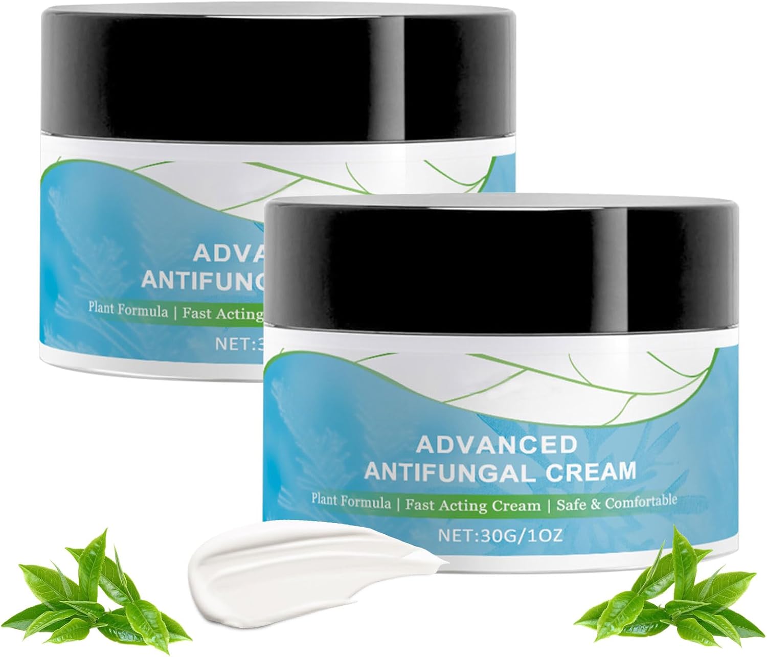 Antifungal Cream, Effective Anti Fungal Skin Cream, Ringworm Treatment, Fast Relief for Athlete's Foot Eczema Jock Itch and Ringworm, Gentle and Safe (2 Pack)