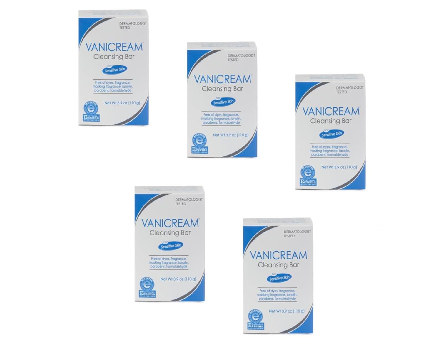 Vanicream Cleansing Bar 3.9 oz (Pack of 5)