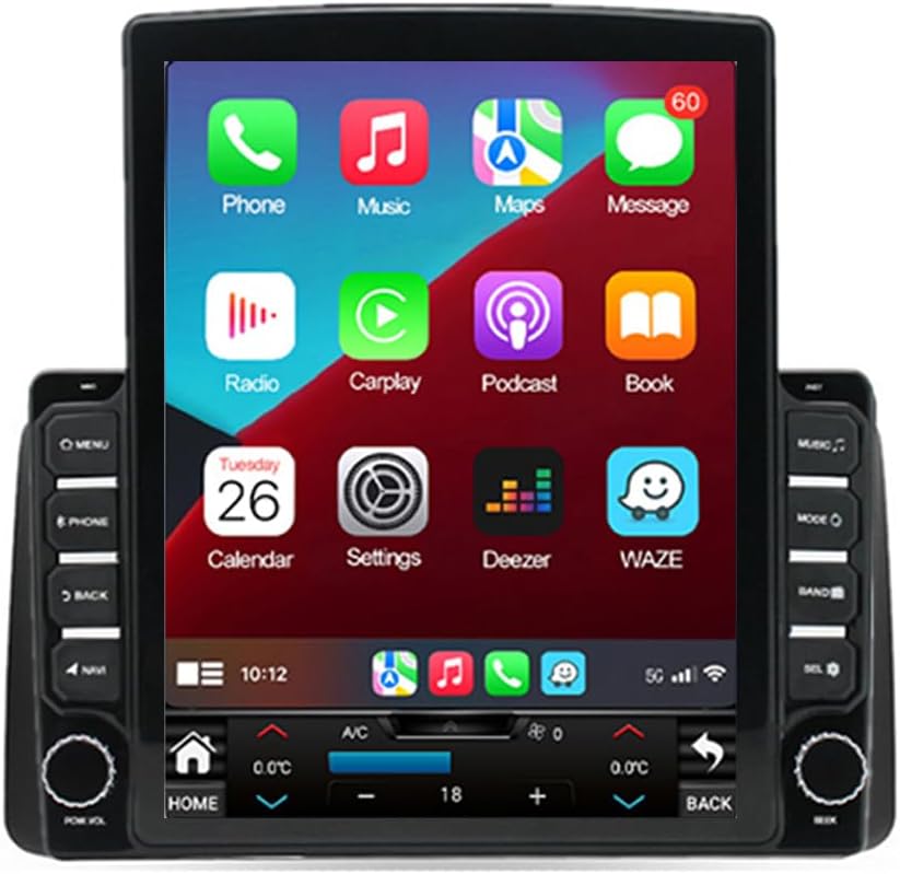 for Dodge Grand Caravan Radio 2011-2020 Android 13 Built-in Wireless Carplay Android Auto Bluetooth Head Unit 9.7 TeslaIPS GPS Navigation Free Backup Camera (4GB RAM+64GB ROM)