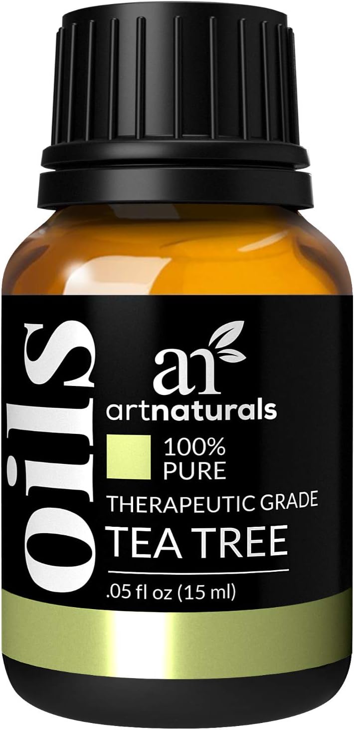 ArtNaturals 100% Pure Tea Tree Essential Oil - (.5 Fl Oz / 15ml) - Natural Premium Melaleuca Therapeutic Grade - Great with Soap and Shampoo, Face and Body Wash - Treatment for Acne, Lice