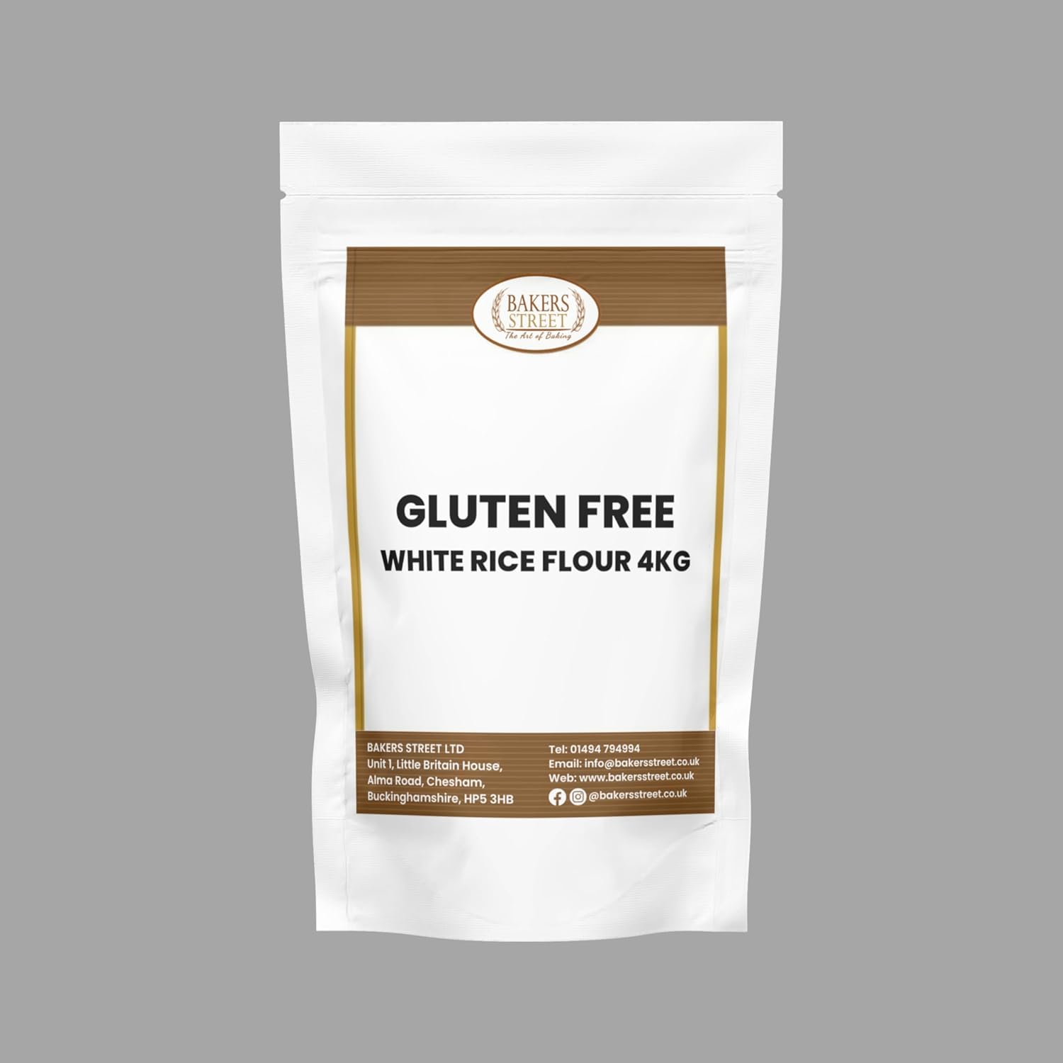 White Rice Flour 4Kg - Gluten Free, Baking, Cooking, Thickening, and Frying | Ideal for Breads, Cakes, Batters, Dumplings, and Asian Recipes, Face Mask