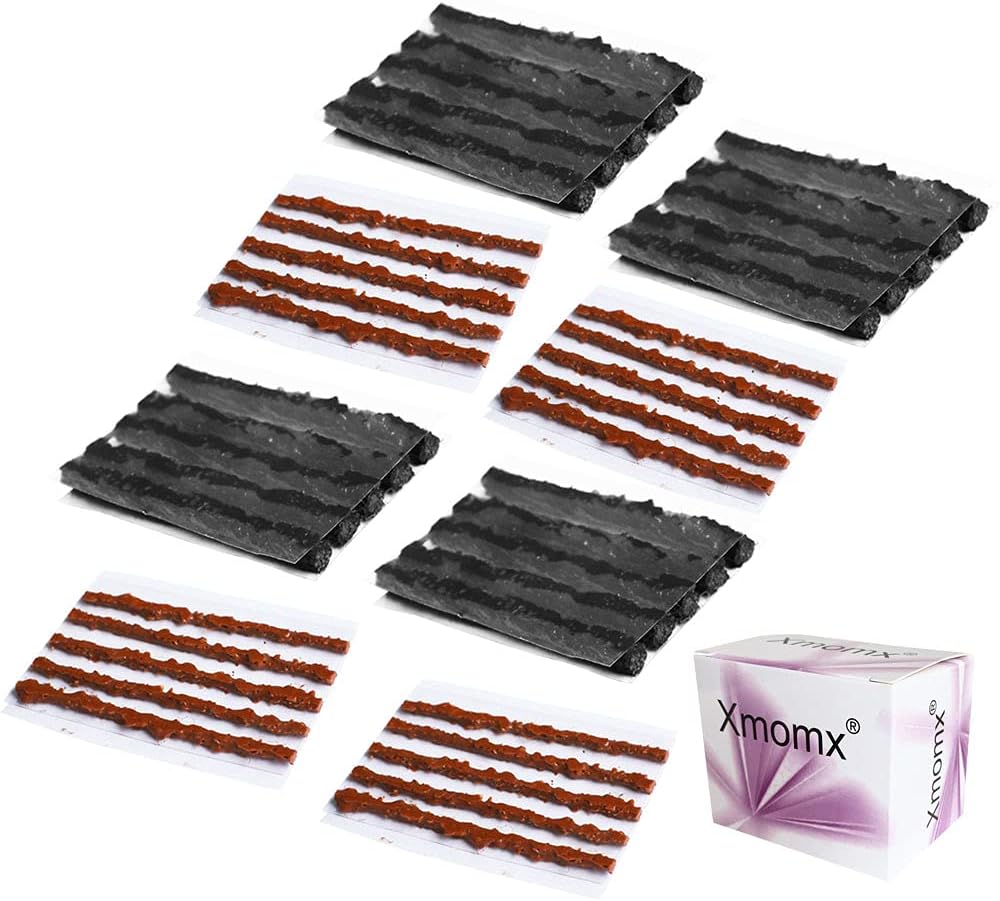 40 pcs for 4 Sizes Bike Tubeless Tire Repair Kit Strips Rope Refills Plugs 1.5 mm 3.5 mm Emergency Puncture Flat for Road Bikes Mountain Bikes