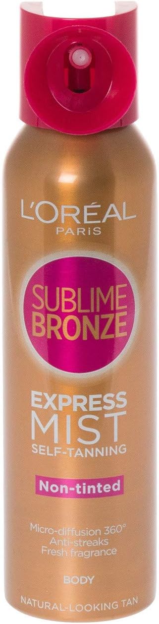 L'Oreal Sublime Bronze Self Tan Express Mist Spray Body, Packaging May Vary, 150 ml
