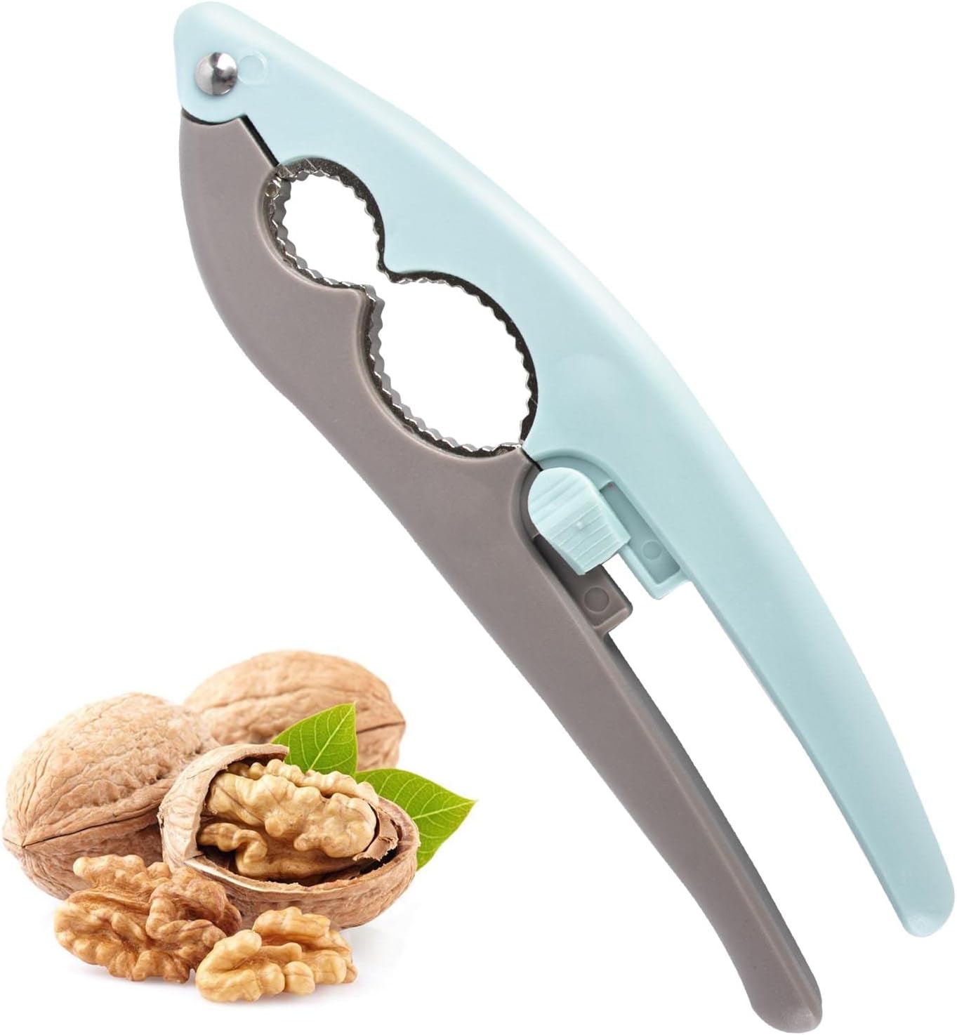 AYNKH Multifunctional Nutcracker, Sturdy Stainless Steel Opener Tool with Non-Slip Handle for Walnuts Pecan Nut Hazelnuts Almonds Brazil Nuts