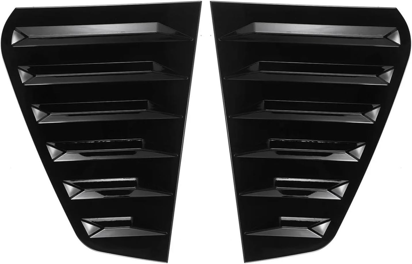 JCAKES For VW For GOLF 7 For GOLF 7.5 MK7 7.5 GTI GTD R 2013-2020 Window Louver Side Vent Trim Car Rear Window Shutter Cover Trim (Color : Glossy Black)
