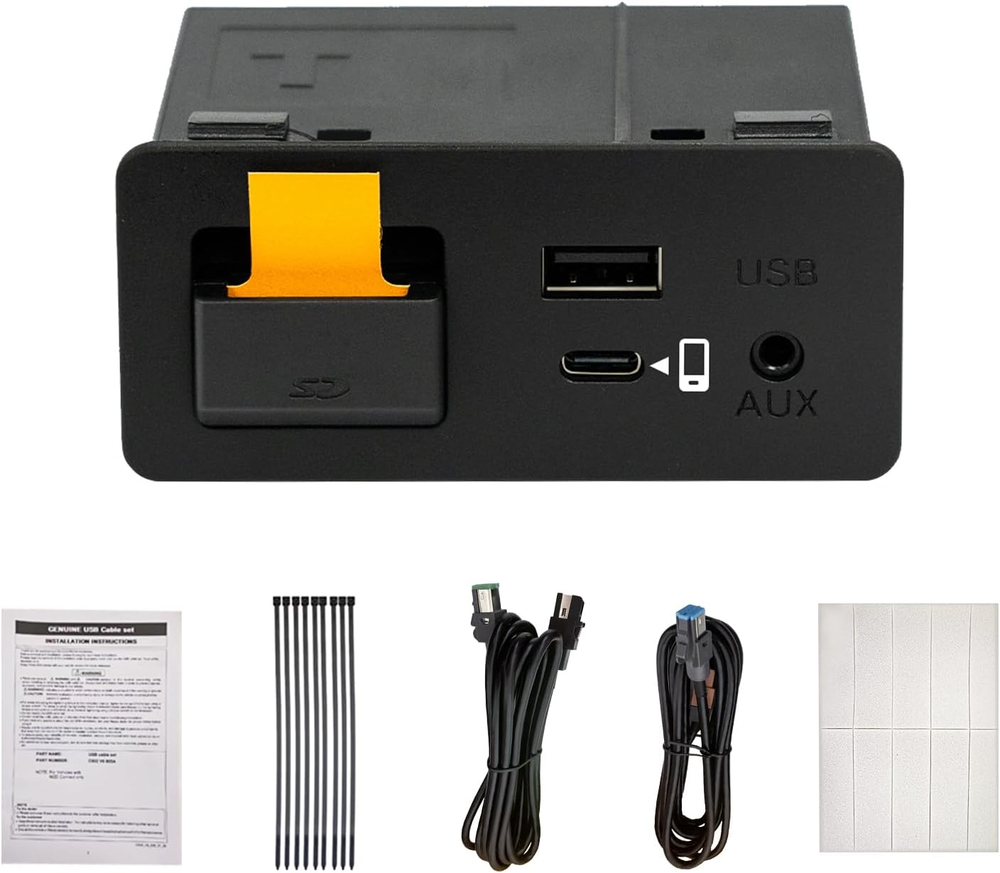 Mazda Carplay and Android Auto Retrofit Kit, TK78-66-9U0C OEM Media Hub Fits to MZD Connect System, Compatible with Mazda 2/3/6/CX3/CX5/CX9/MX5 2015-2020 Year(Type-c Fast Charging Interface)