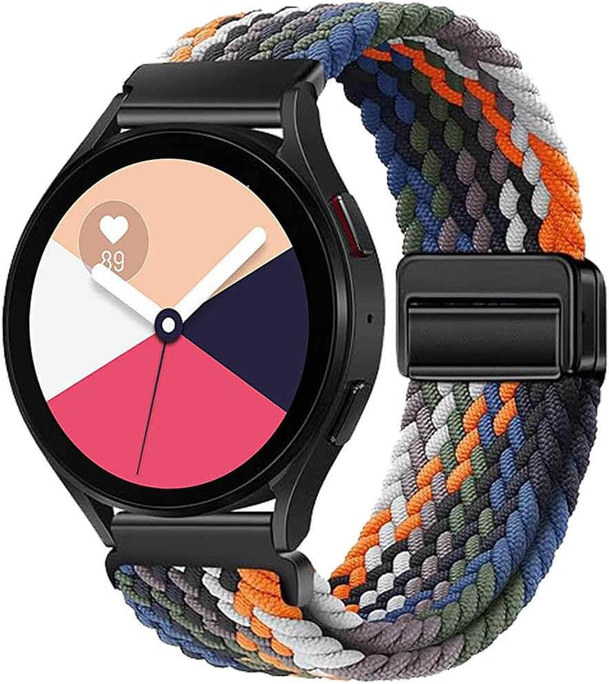 Magnetic Watch Strap for Ticwatch Pro 3/Pro 3 Ultra GPS/GTX/E2/S2, 22mm Bracelet Nylon Sport Replacement Band for Coros Pace 3/Pace Pro/Apex 2 Pro/Apex Pro/Apex 46mm