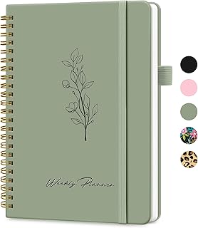 Undated Weekly Planner, Weekly To Do List Notebook with Goal & Habit Tracker Organizer, A5 Weekly Planner Notebook with Spiral Binding, 6.1" x 8.2" - Green