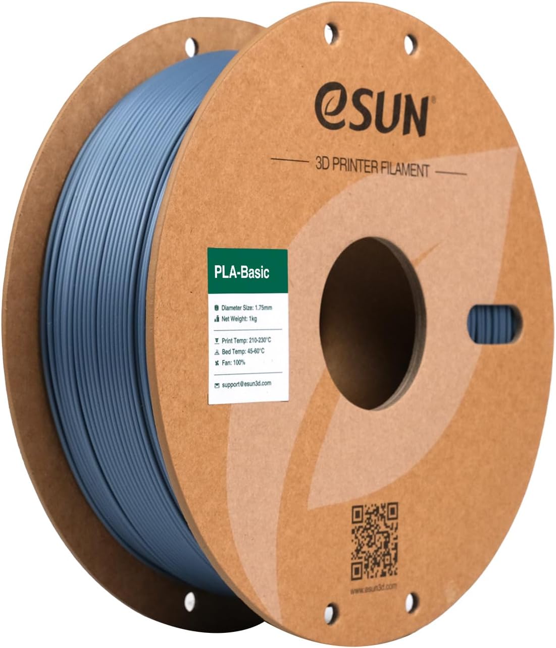 eSUN PLA Basic Filament 1.75mm, 3D Printer Filament High Speed PLA for Fast Printing, 1KG Spool (2.2 LBS) 3D Printing Filament for High Speed 3D Printers, Grey