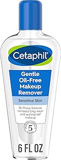 Cetaphil Gentle Waterproof Makeup Remover, Oil-Free Formula Suitable for Sensitive Skin, 6.0 Fluid Ounce