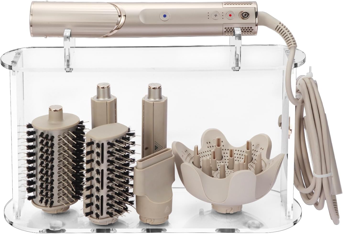 Storage Holder for Shark Flex Style, Acrylic Desktop Organizer Compatible with Dyson Airwrap/Shark FlexStyle, Flex Style Holder for Home Bathroom and Hairsalon