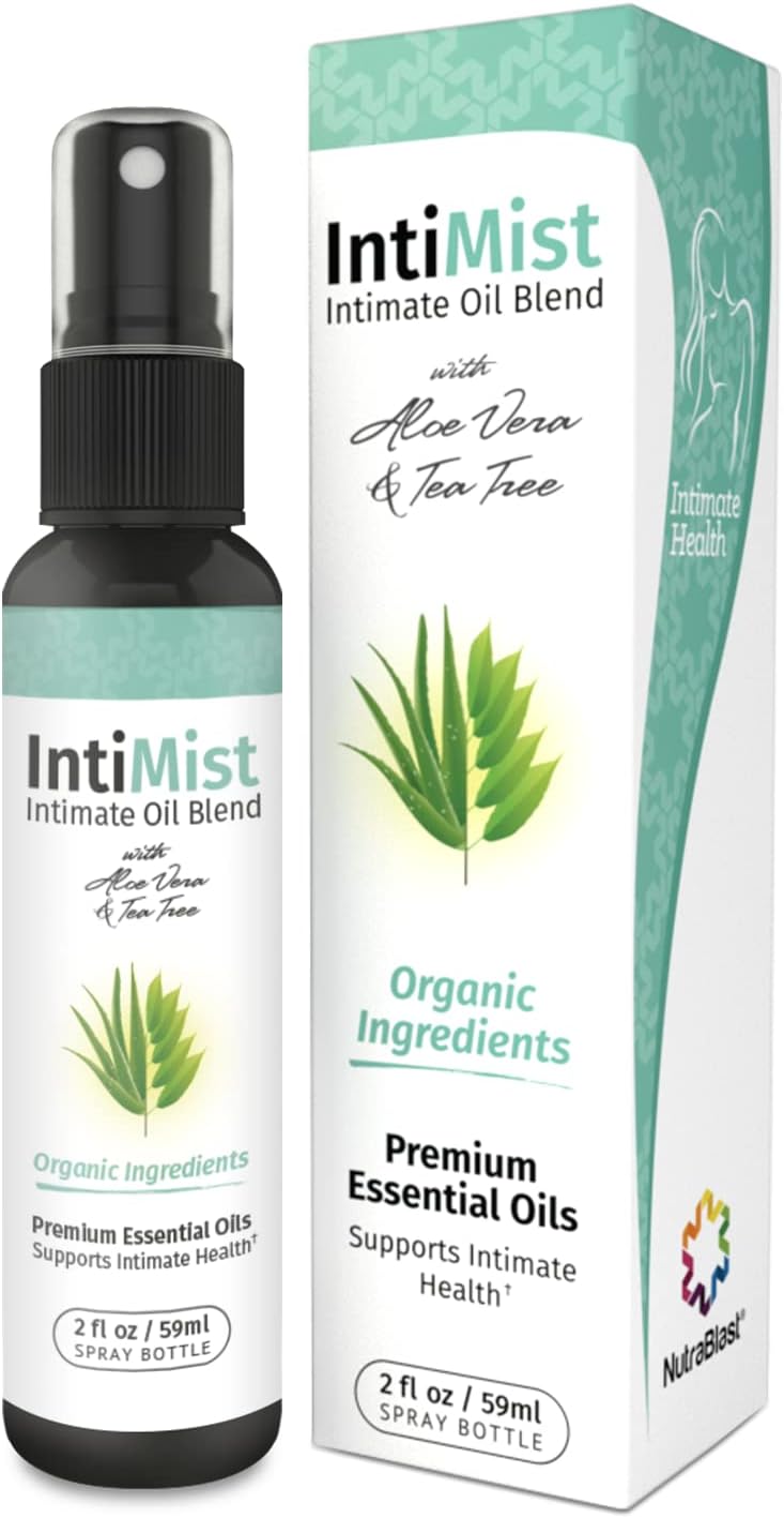 NutraBlast Intimist Feminine Essential Oils Blend Spray (2 fl oz) | All Natural Intimate Deodorant for Women | Works Well for Dryness, Odor, Itching & Burning