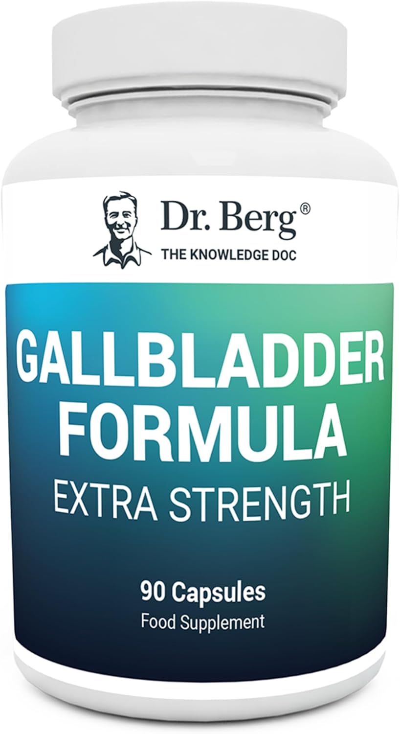 Dr. Berg's Gallbladder Formula Extra Strength - Promotes Digestive Comfort & Improved Absorption of Nutrients & More Satisfied After Meals - 90 Capsules