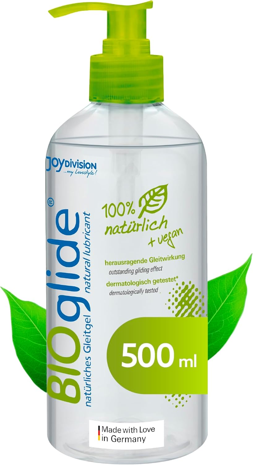 JOYDIVISION Original BIOglide Neutral Lubricant 500ml | 100% Natural & Vegan | Water-Based Gel | Organic Suitable for Latex Condoms | Water Based