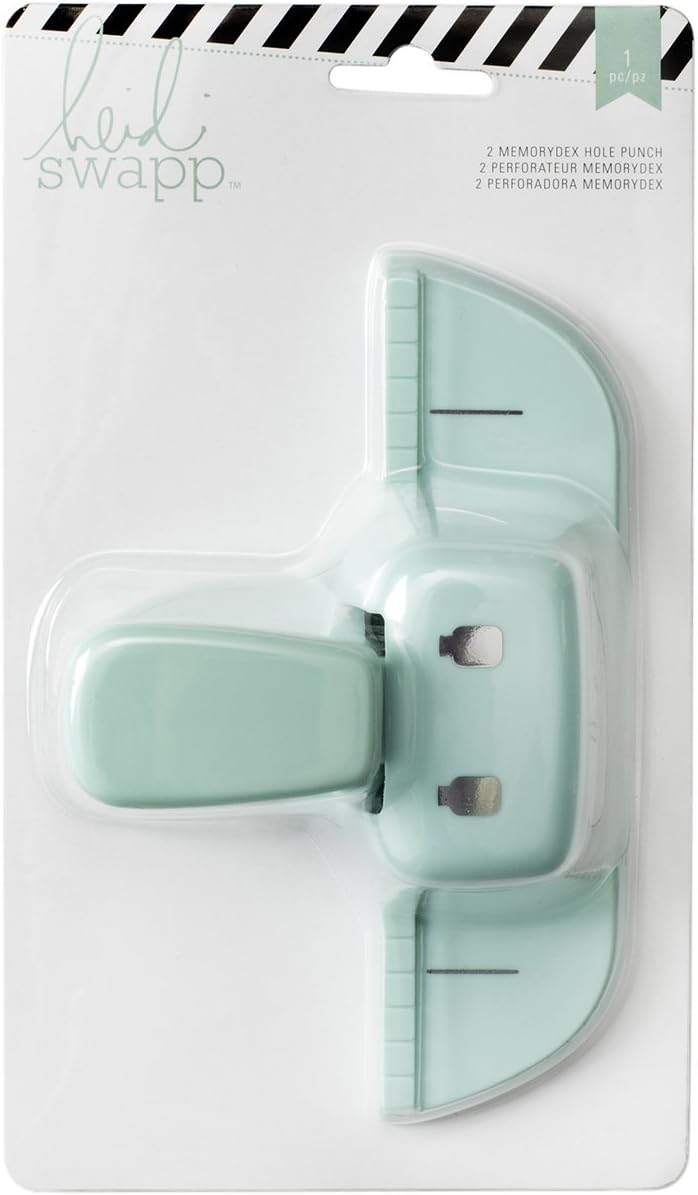 Heidi Swapp MemoryDex Hole Punch Tool, for Photos, Notes, Reminders, Adress Books, Make Perfect Holes in Cards and Photos, Scrapbooking, Journaling, Embellishments, Card Making, Crafting
