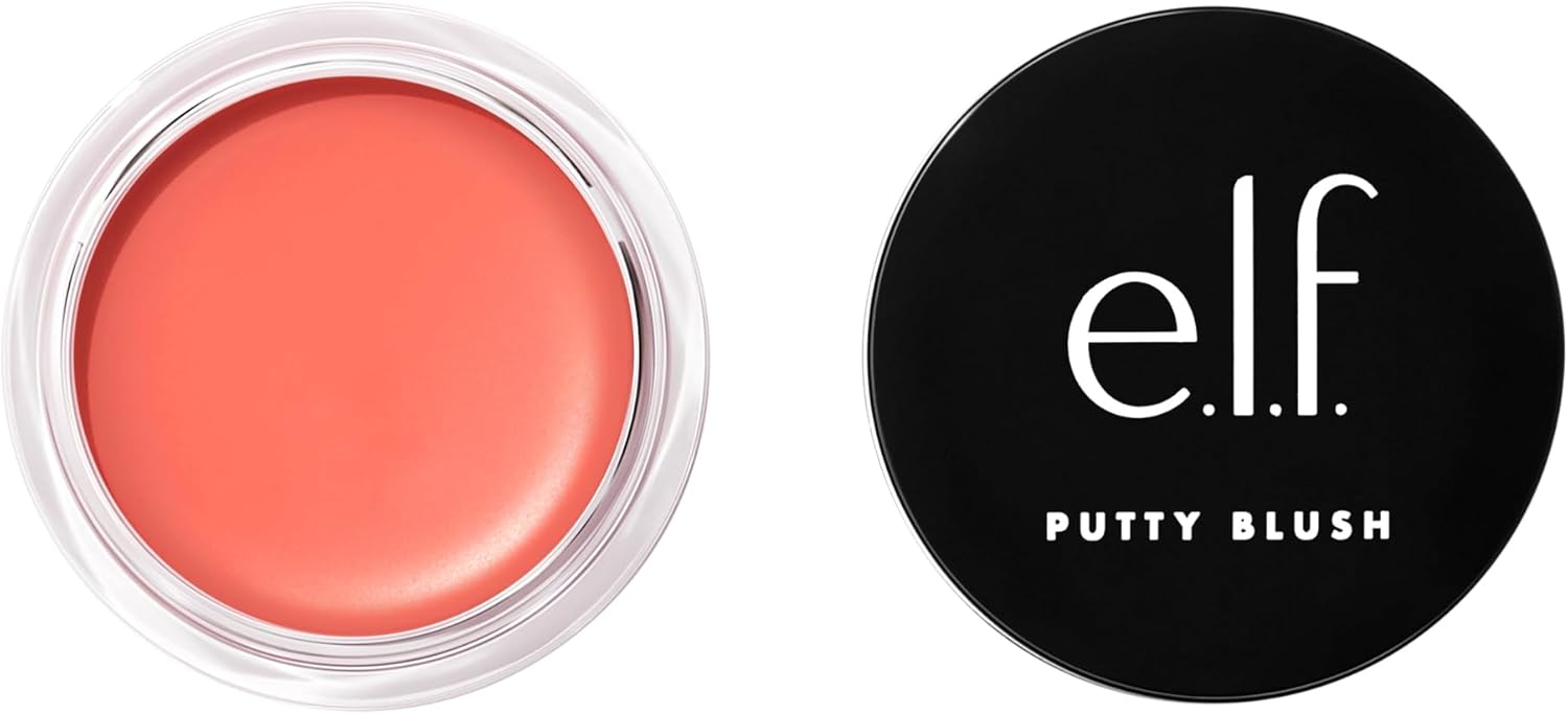 e.l.f. e.l.f. Putty Blush, Creamy and Ultra Pigmented Formula, Argan Oil and Vitamin E, Turks and Caicos, 0.35 Oz (10 g) (Pack of 1)
