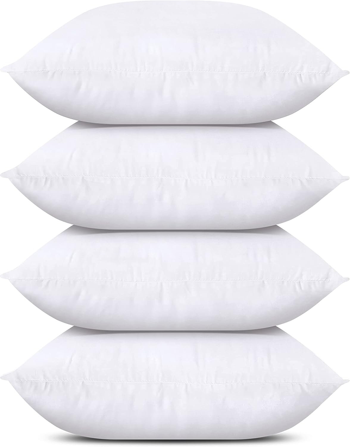 Utopia Bedding Throw Pillows (Set of 4, White), 18 x 18 Inches Pillows for Sofa, Bed and Couch Decorative Stuffer Pillow