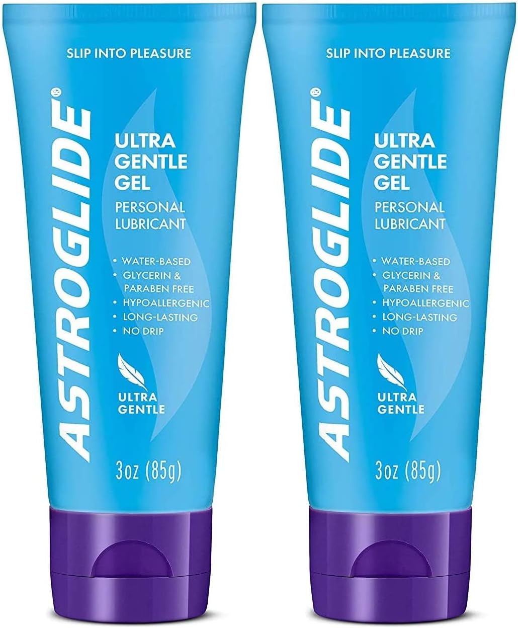 Astroglide Sensitive Skin Gel Personal Lubricant Ultra Gentle Gel Allergy Tested Dermatologist Reviewed : Size 3 Oz. (Pack of 2) by Astroglide