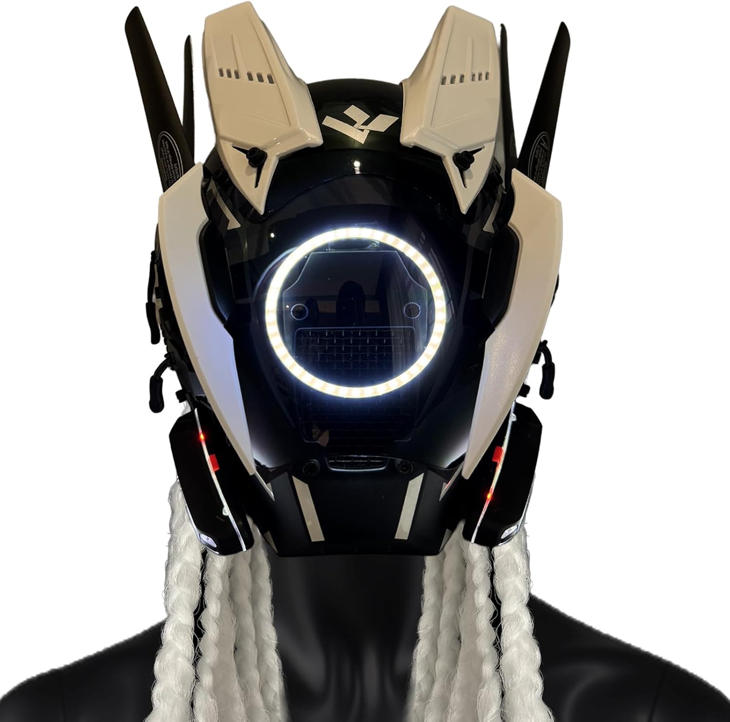 Futuristic Helmet for Adults, Punk Mask, Halloween Cosplay LED Mask, Party Gift, Men's Costume Masks