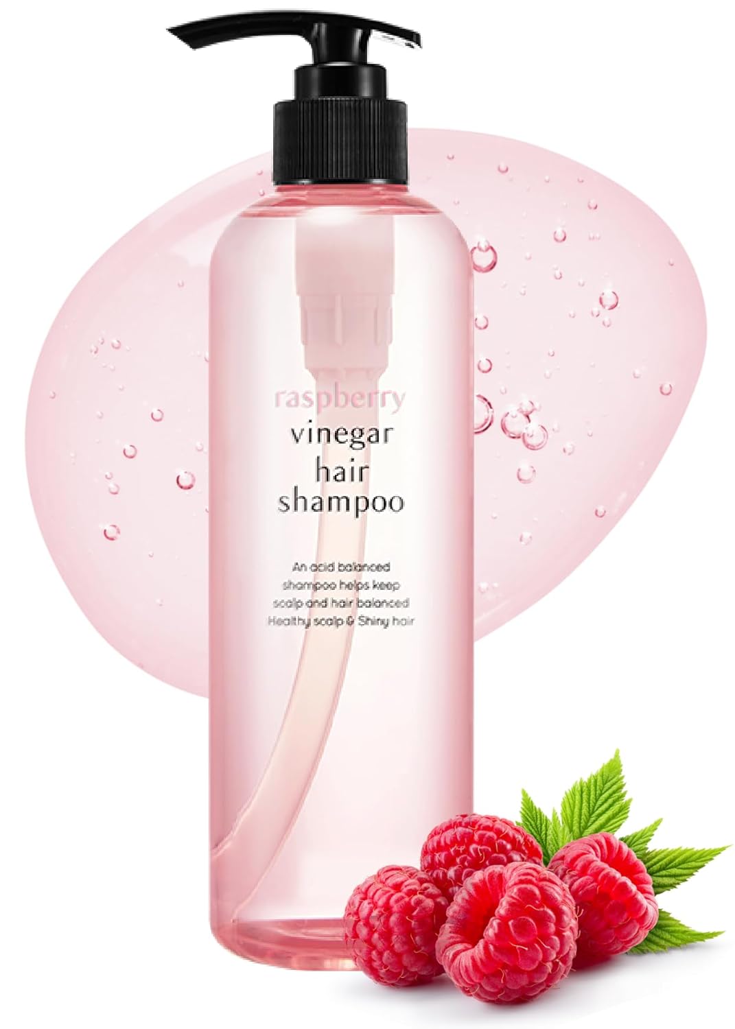 A’PIEU Raspberry Vinegar Hair Shampoo - Scalp Detox and Clarifying, Dandruff & Buildup Removal, Smooth & Shiny Hair, Fresh Raspberry Scent, Korean Hair care (16.9 fl oz)