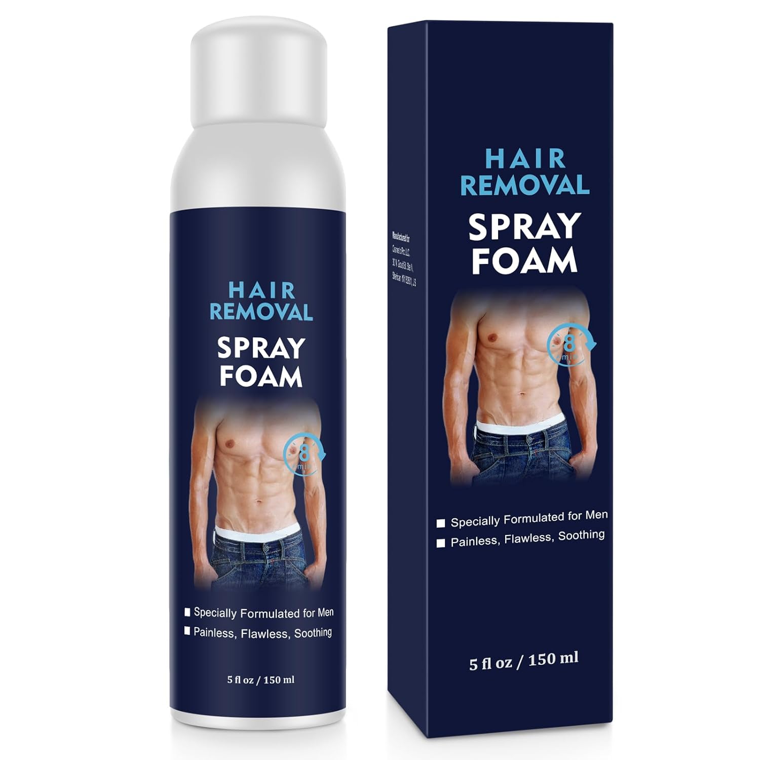 Hair Removal Spray Foam for Men,Painless Depilatory for Leg, Underarm,Effective & Painless Depilatory Cream Gentle Formula for All Skin Types
