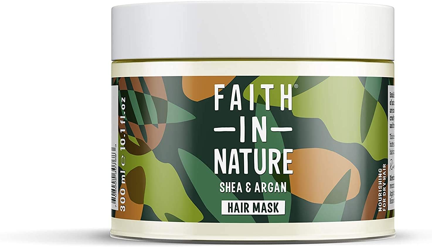 Faith In Nature Organic Shea & Argan Hair Mask, Moisturising for Curly Hair & Dry Scalp, Vegan & Cruelty Free, No SLS, Silicones or Parabens, 300ml (Packing May Vary)