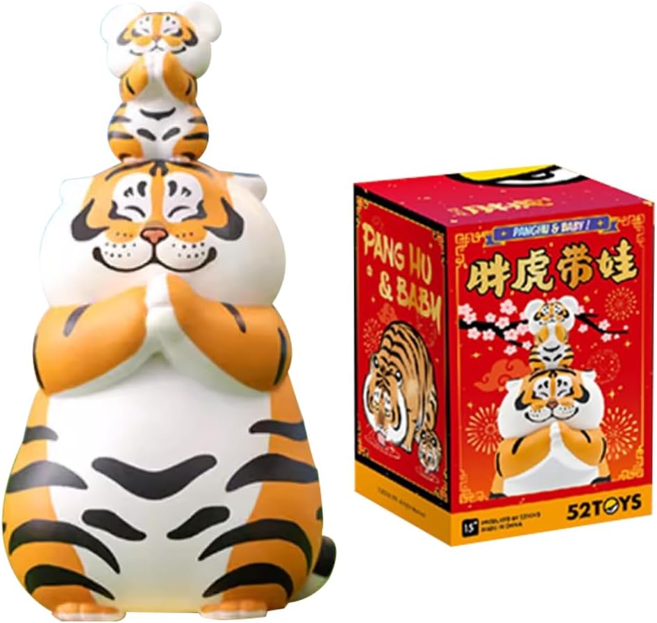 Aven Rabbit Panghu With Baby Series 1 Blind Box Figures, Mystery Box Random Design Toys Girl Birthday Gifts Christmas Collectible Toy for Desk Accessories, 1PC