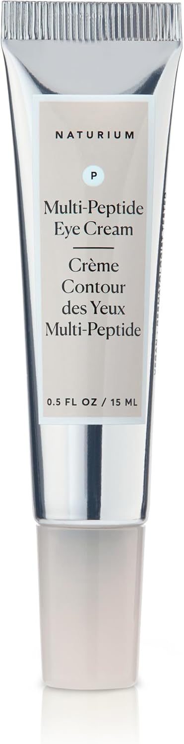 Naturium Multi-Peptide Eye Cream, Smoothing Skincare, with Squalane & Hyaluronic Acid | 0.5 FL OZ / 15 ML