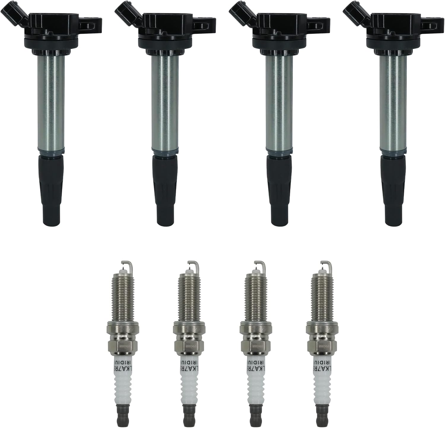 Marsram Ignition Coil Pack UF596 & Double Iridium Spark Plug 4912 for 2009 2010 2011 Toyota Corolla Matrix Prius 2012 2013 2014 2015 2017 Lexus Scion IM XD Pontiac Vibe 1.8L L4 UF619 90919-02258