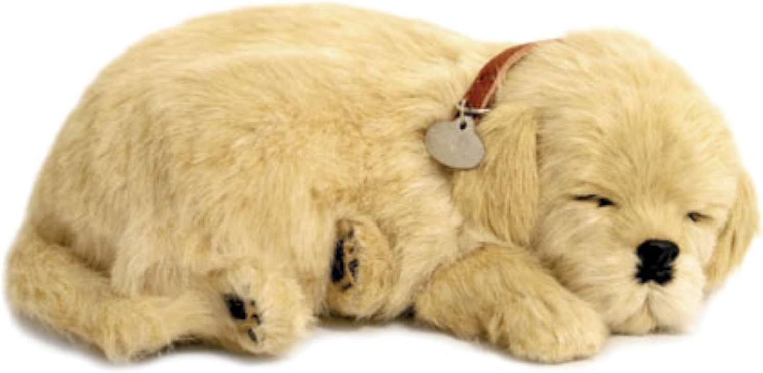 Perfect Petzzz ® Golden RetrieverThe Original Breathing Pet Puppy New Huggable Soft Version Plush Toy Gift Bundle