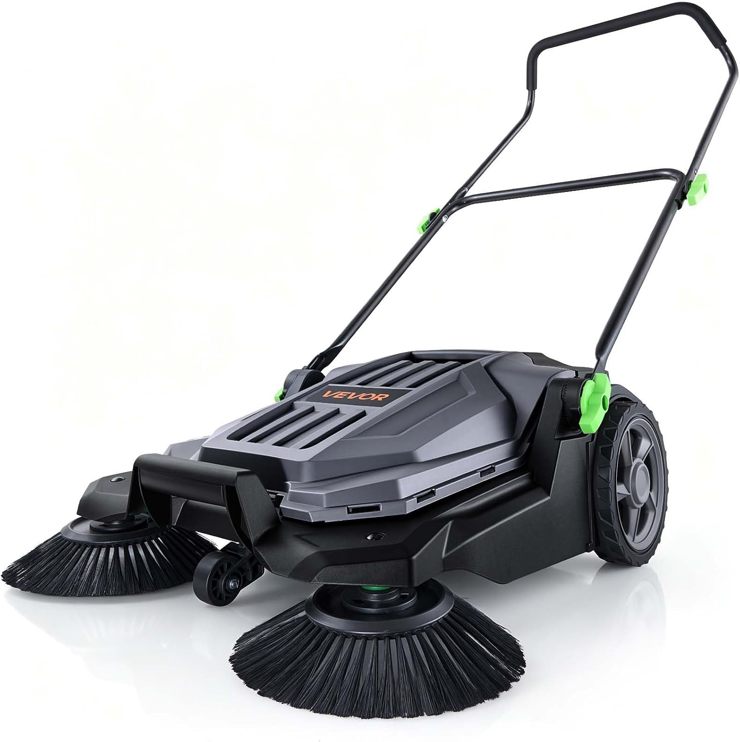 VEVOR Walk-Behind Hand Push Floor Sweeper with 25.6" Sweeping Width