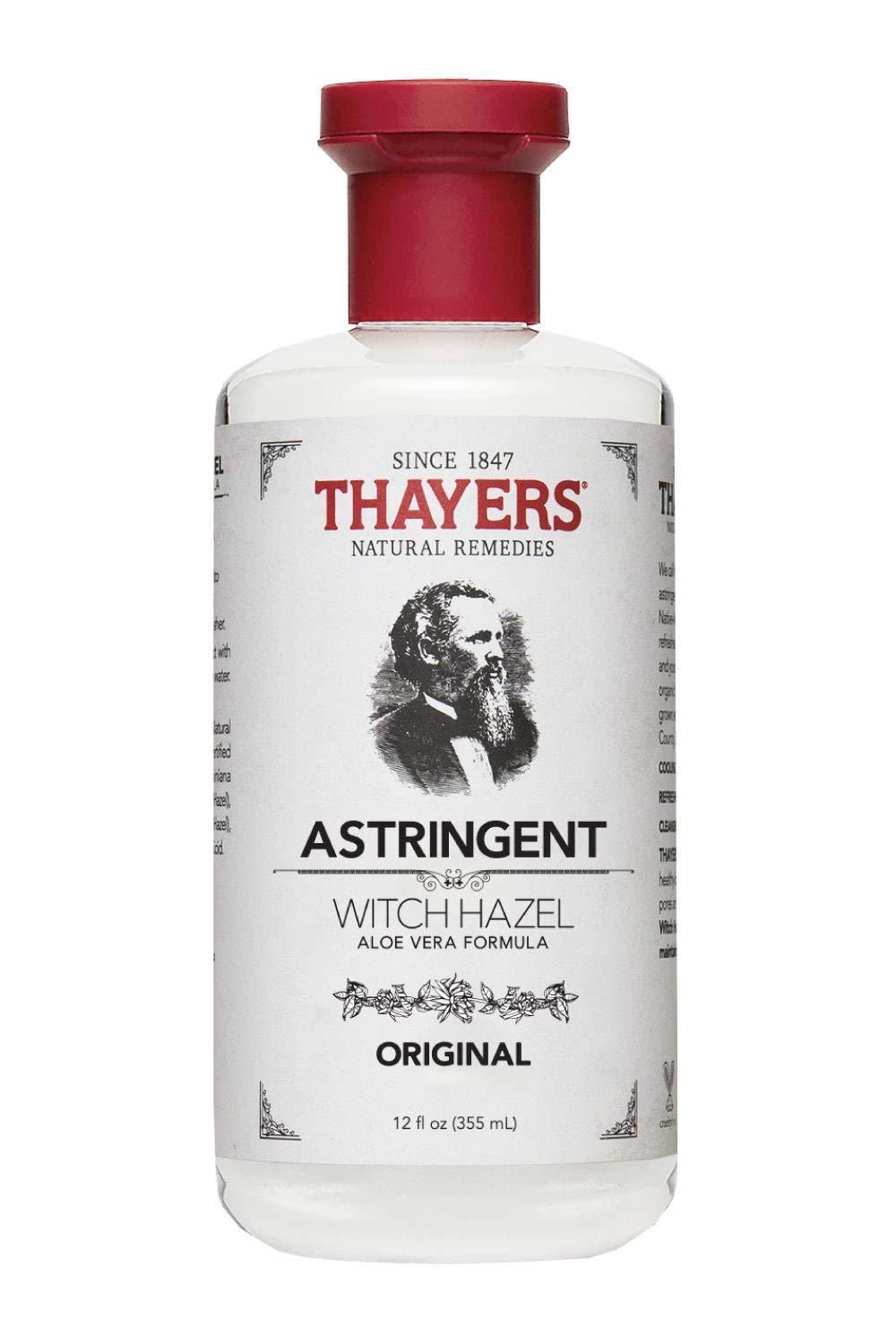 Thayers Witch Hazel with Aloe Vera, Original Astringent 12 oz (Pack of 5)