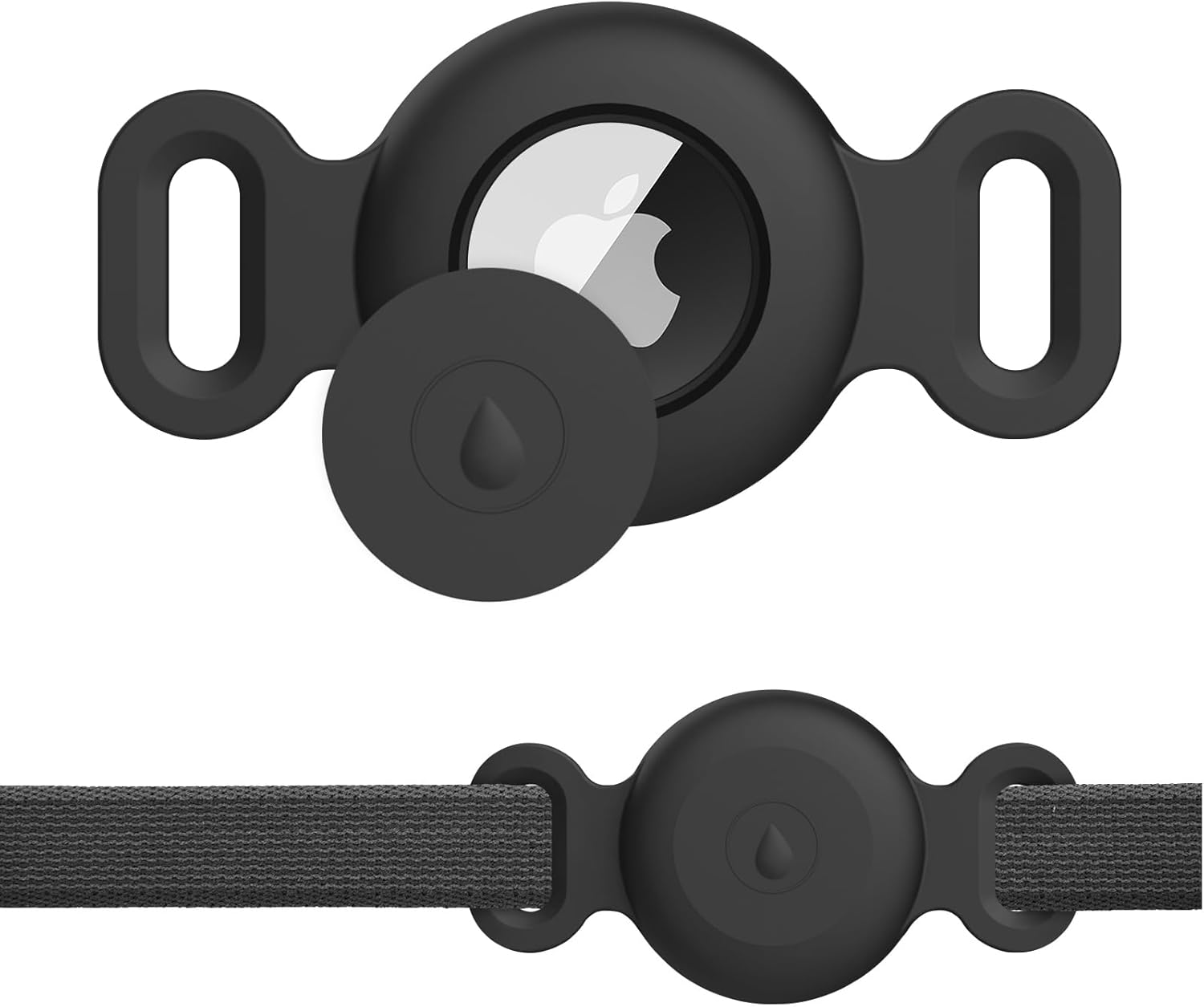 Meliya Airtag Case for Dog Cat Collar, Waterproof Apple Air Tag Protective Holder GPS Tracking Finder for Pet, Silicone Case for Dog Collar Cat Loop Holder Pet Accessories