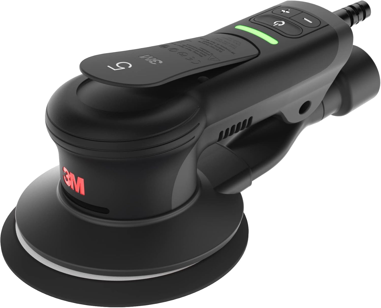 3M Xtract Electric Random Orbital Sander, Ergonomic and Lightweight ROS, 88762, 5 in, Central Vacuum, 3/32 in Orbit, 110V, 350W Motor, Metal Fabrication, Woodworking,Black