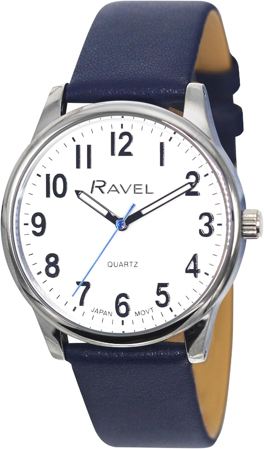 Ravel Plus - Extra Long Life Unisex Everyday Watch with Microfibre Leather Strap - Japanese Analogue Quartz - RP