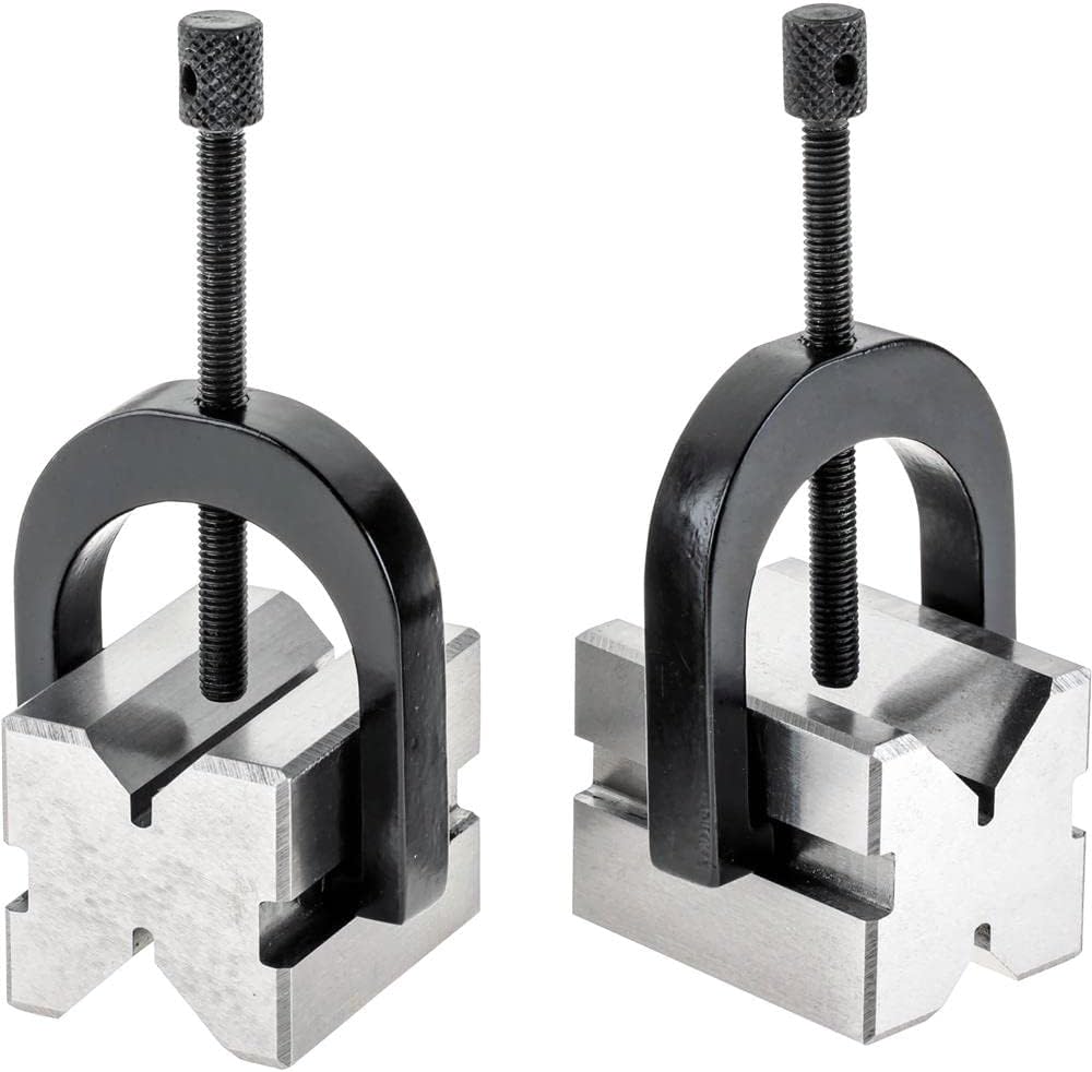 Grizzly Industrial H5608 - V-Block Pair w/Clamps 1-5/8"
