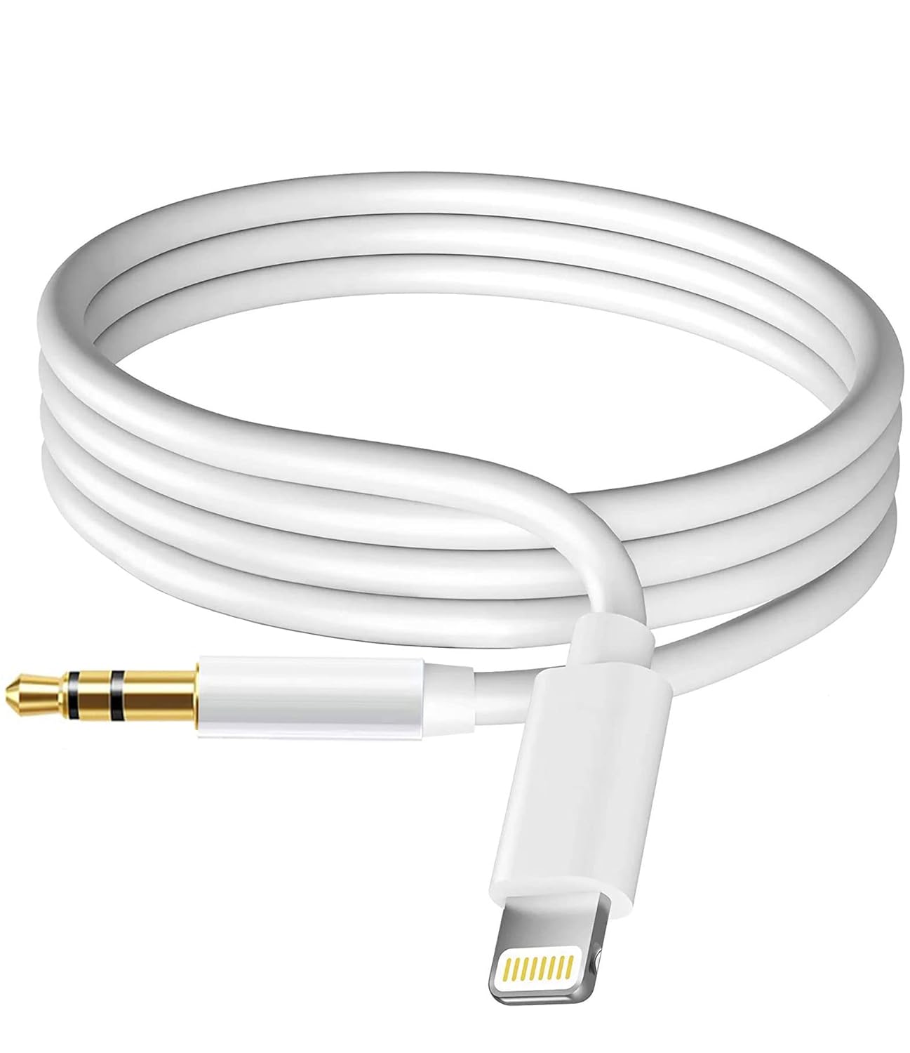 iPhone to 3.5mm Car Stereo AUX Cable, Apple MFi Certified Lightning Audio Cord for iPhone 13 Mini Pro Max 12 11 Pro Max X XR 8 7 6 5 SE iPad iPod to Home Stereo/Speaker, 3.3FT, White