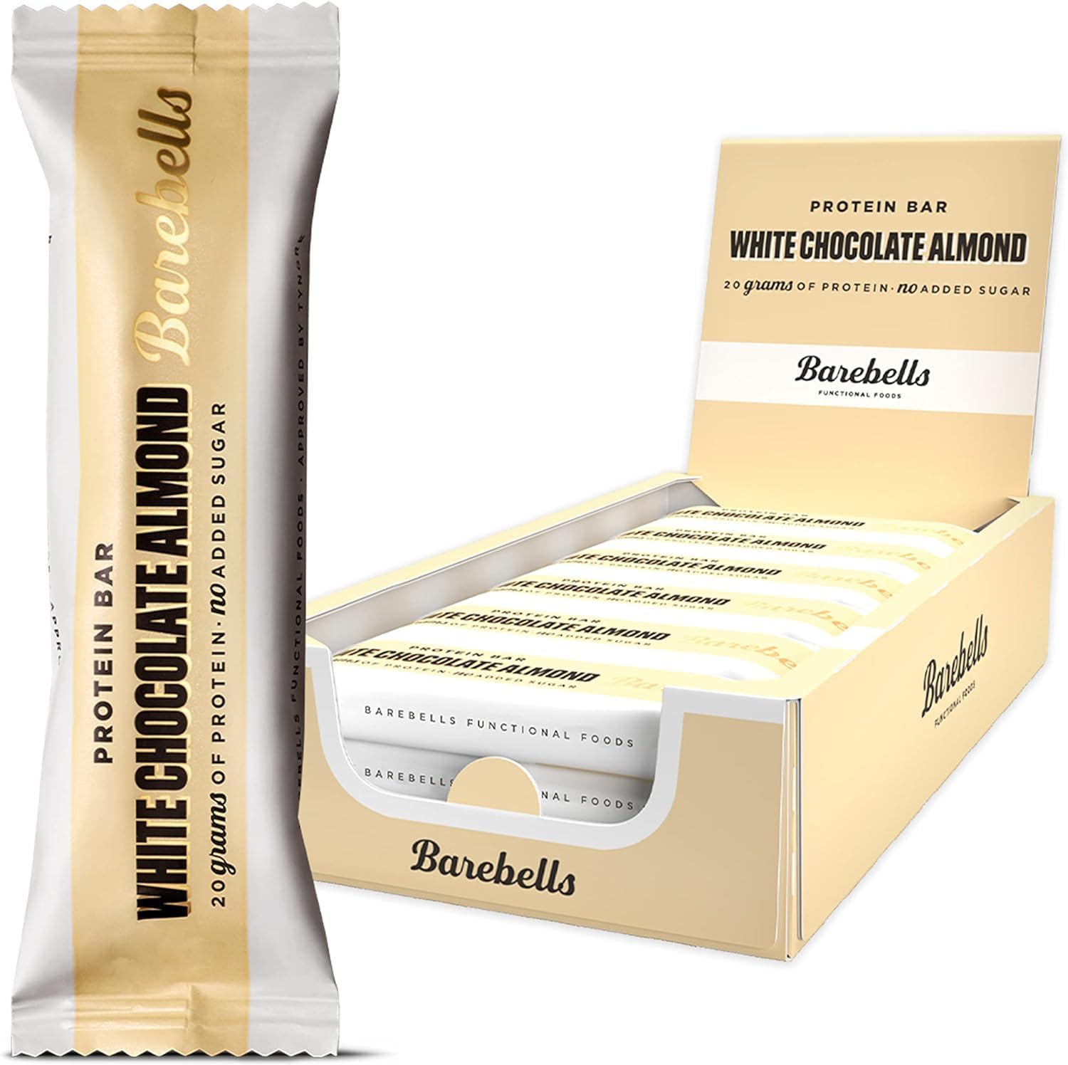 Protein Bars No Added Sugar Dumbbells 55 GX 12 bars (White Chocolate Almond)