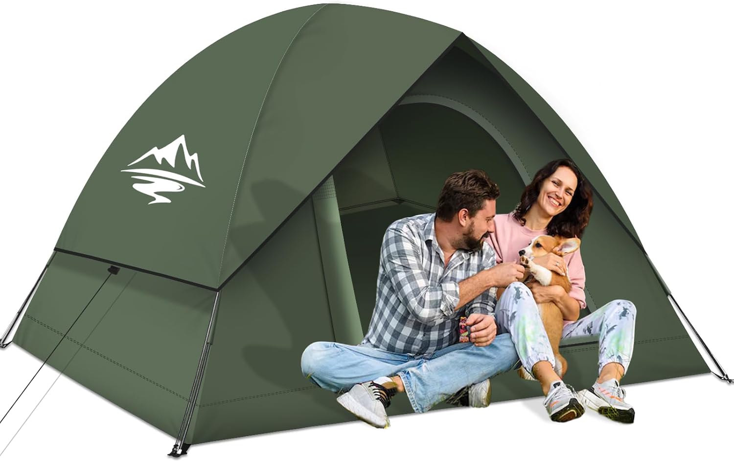 Tents for Camping 3-4 Person with Rainfly, Camping Tents Waterproof Windproof, Not Crowded for 2 Person Camping Tent, Outdoor Dome Tent Easy Setup, Backpacking Tent for Adventure Backyard