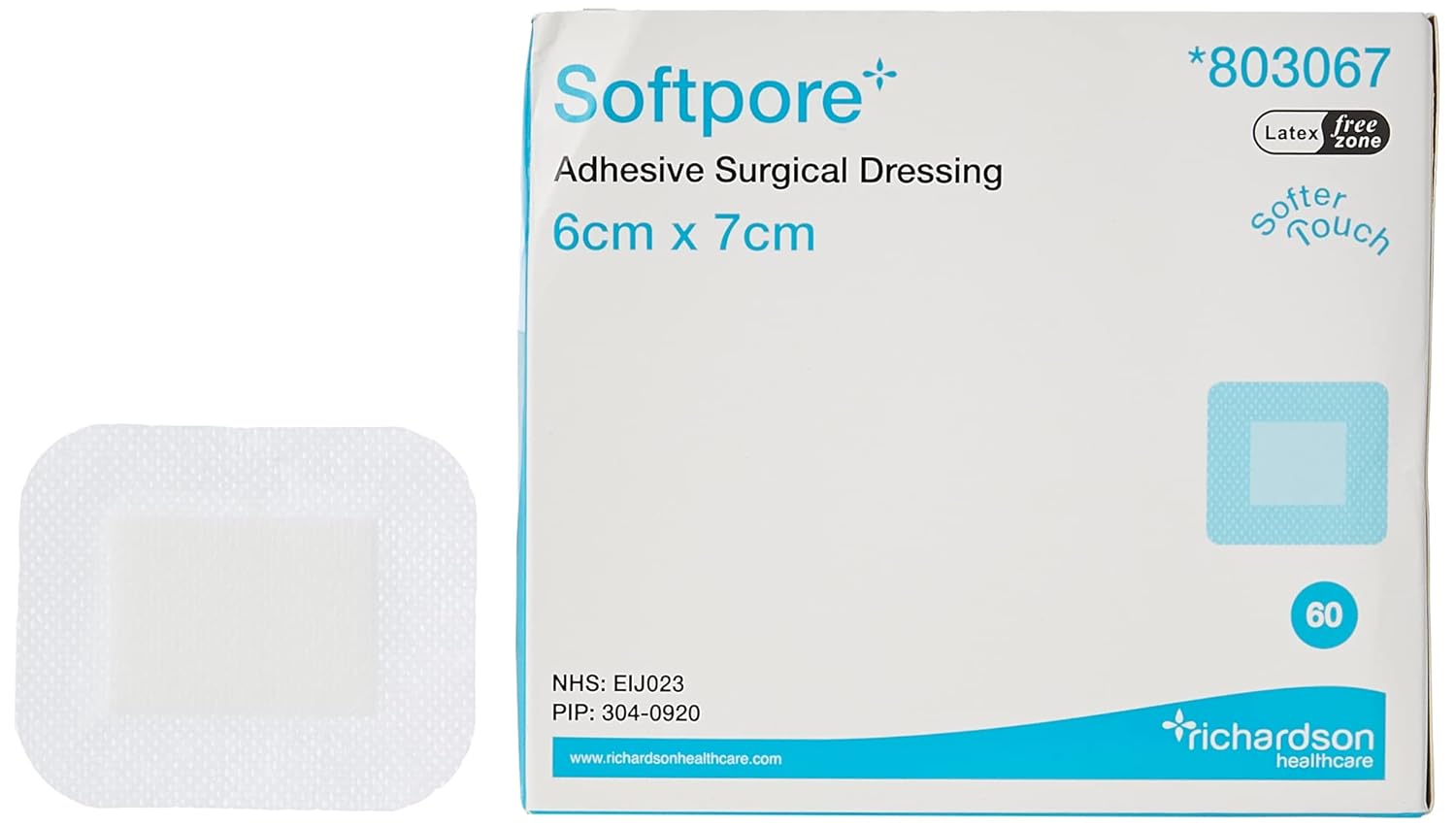 Softpore 803067 6cm x 7cm (Pack of 60)