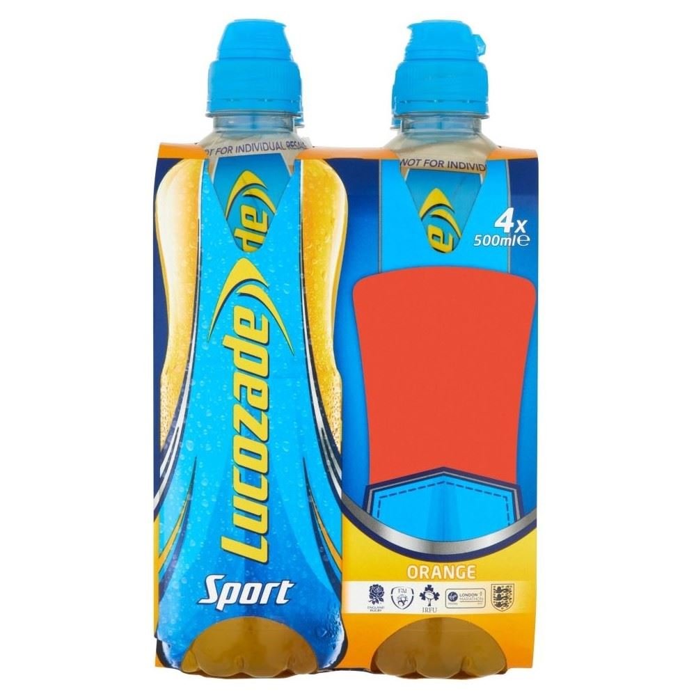 Lucozade Sport Orange (4x500ml) - Pack of 2