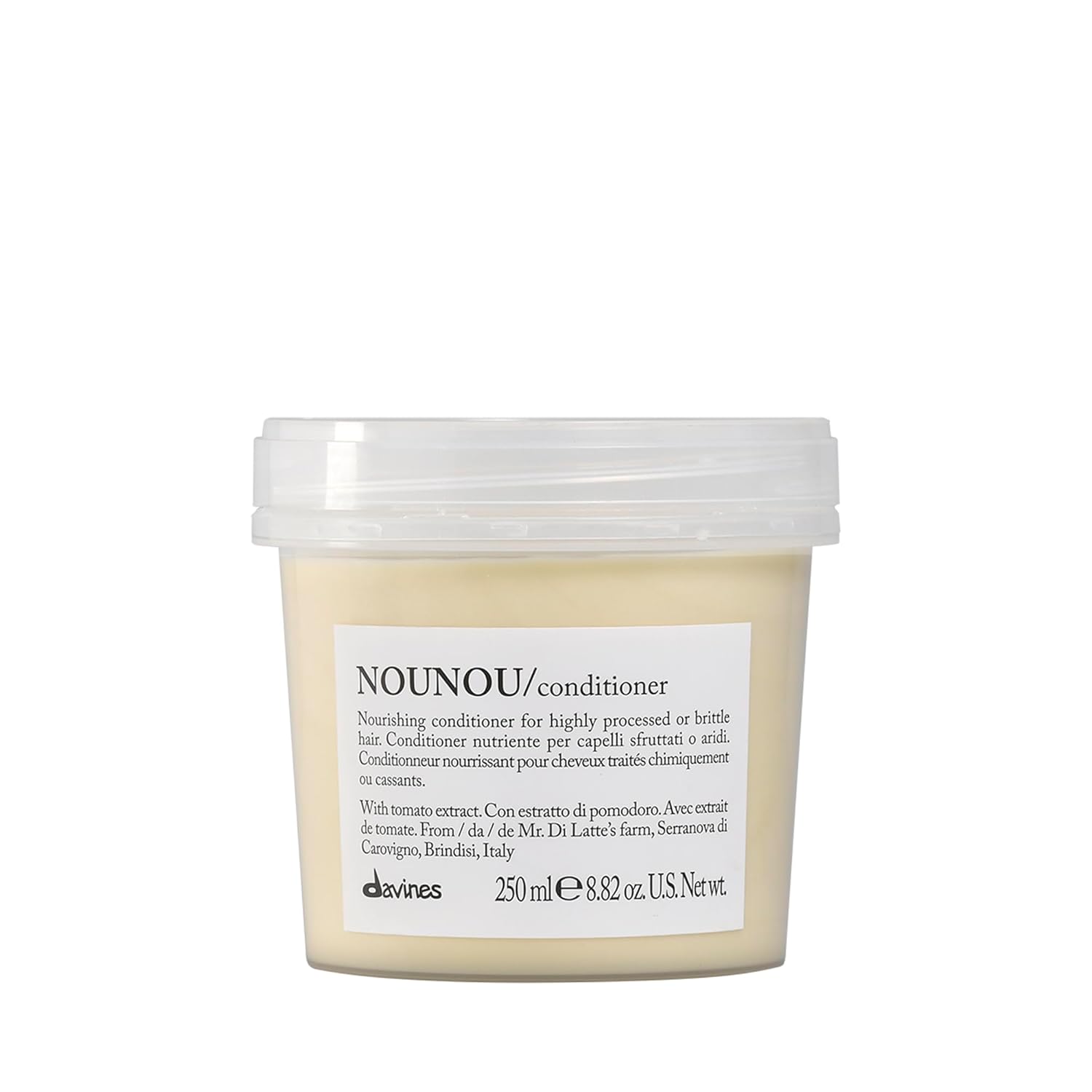 Davines NOUNOU Conditioner, Hydrating Deep Conditioner for Bleached, Permed, Relaxed, Damaged Or Very Dry Hair, Replenishes Chemically Processed Hair
