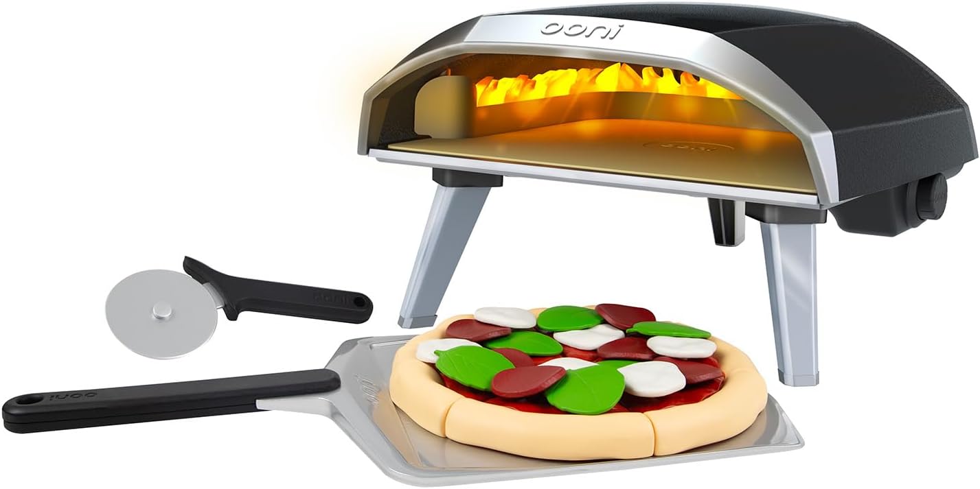 Casdon Ooni Koda Pizza Oven | Toy Pizza Oven For Children Aged 3+ | Features Real Flame-Effect Light!
