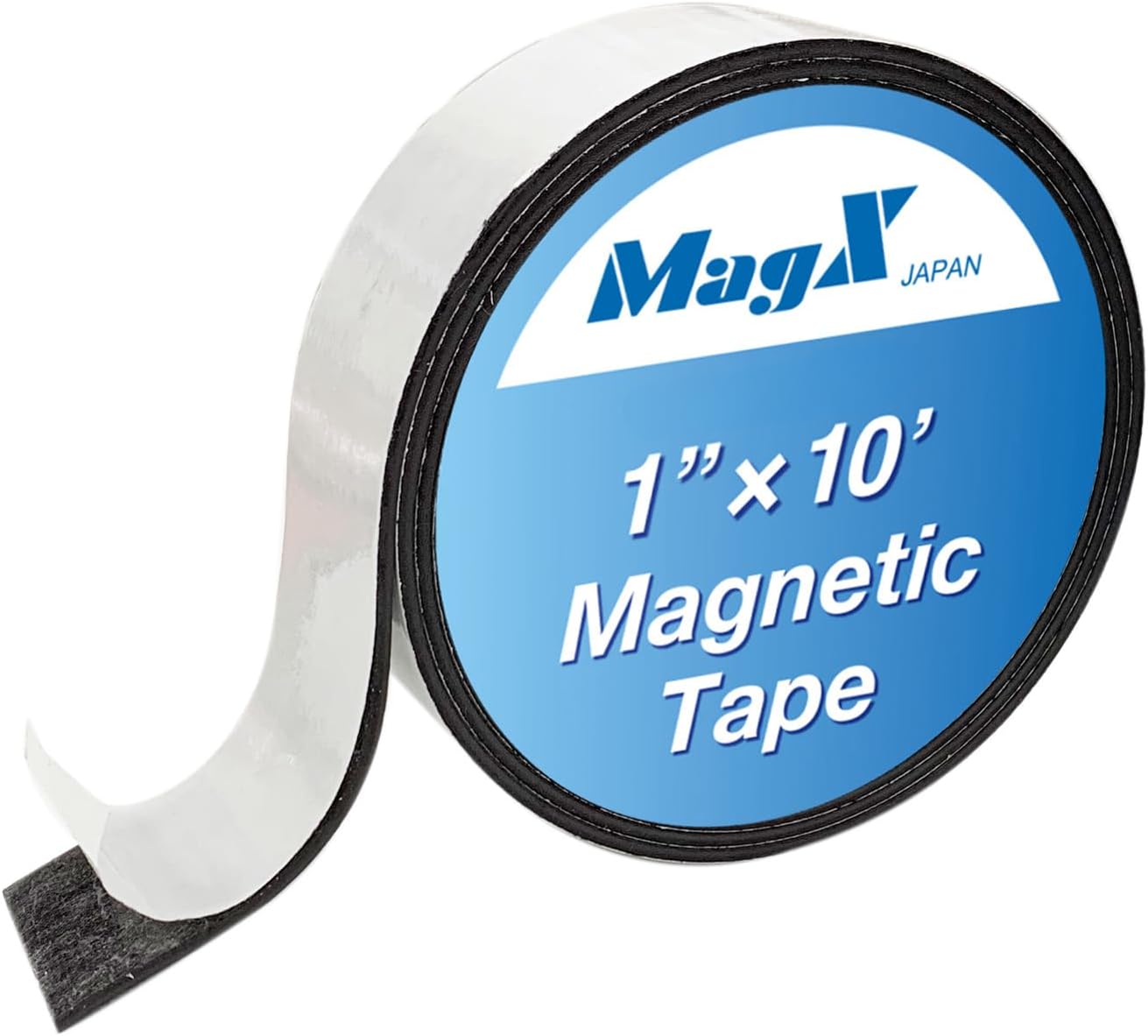 MagX Magnetic Tape, 1 Inch x 10 Feet, Ultra Thick 60 mil, Heavy Duty, Magnetic Tape Strips with Adhesive Backing for DIY & Crafts, Whiteboards, Fridge Organization(MVAT-1010)